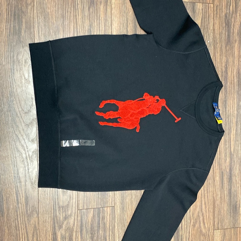 Size medium polo, Ralph Lauren T sweatshirt, black and red brand new